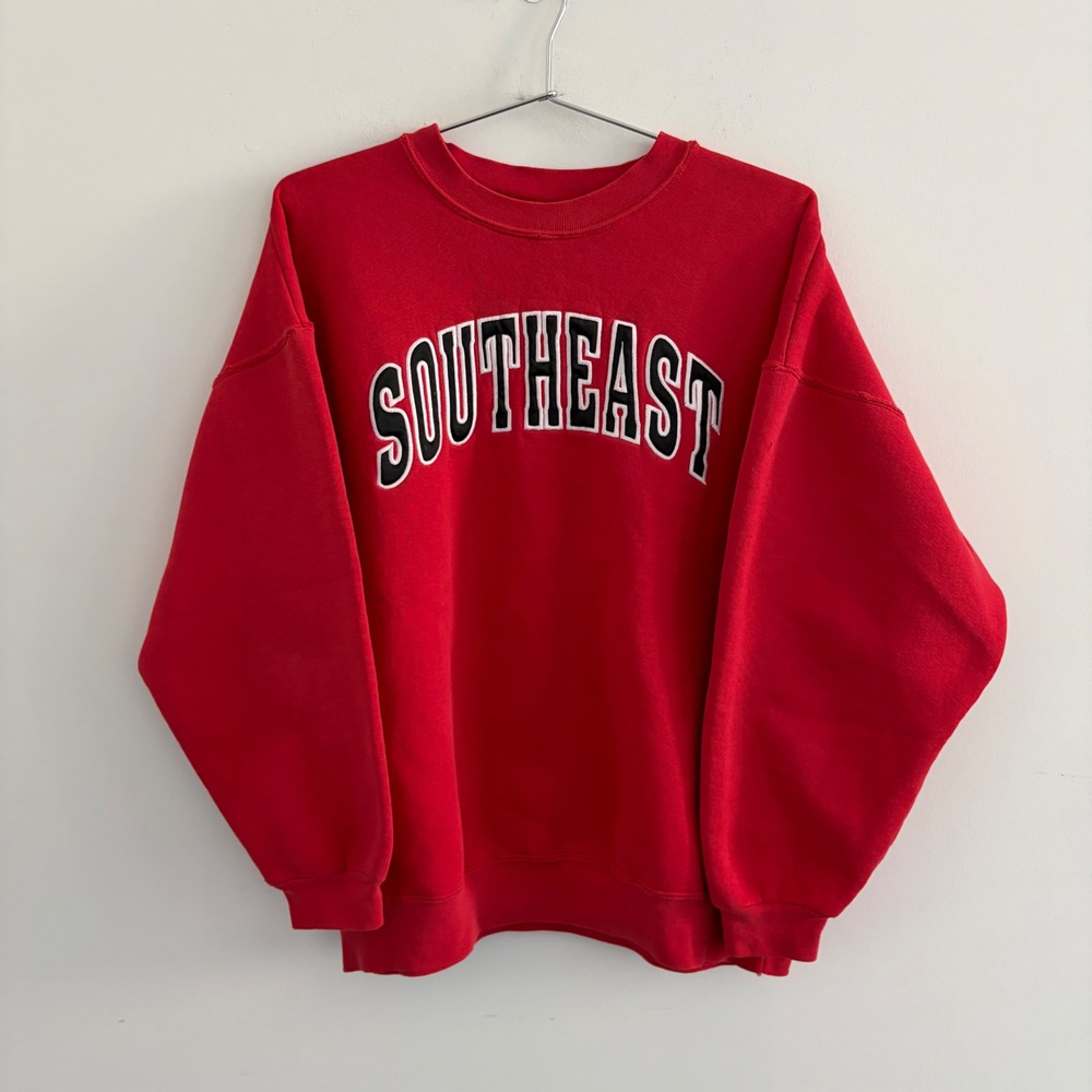 Vintage Dodger Southeast Crewneck Sweatshirt Red Mens XL USA Made